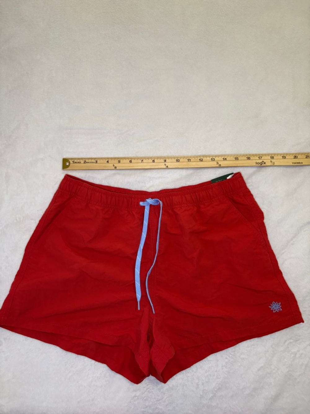 Alpine Design 3” Drawstring Shorts with Light Blue Tie